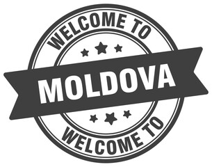 Welcome to Moldova stamp. Moldova round sign