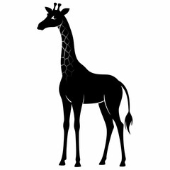 giraffe silhouette vector illustration