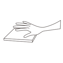 手のひら認証のイラスト