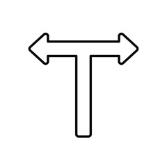 T Junction vector icon
