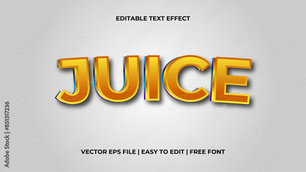 Poster editable custom 3d bold text effect template