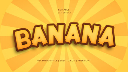 Editable text effects template design with fruits theme and cheerful colors