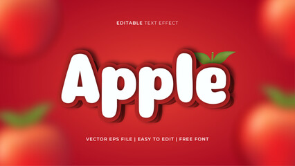 Editable text effects template design with fruits theme and cheerful colors