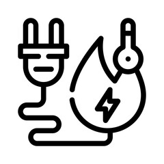 geothermal energy line icon