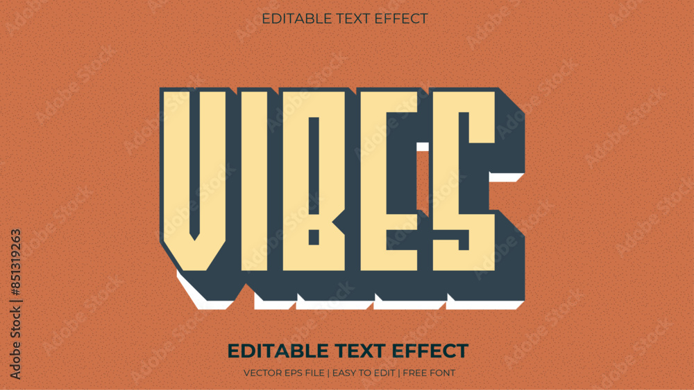 Poster vibes editable text effect