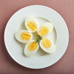 Fresh healthy boiled eggs 