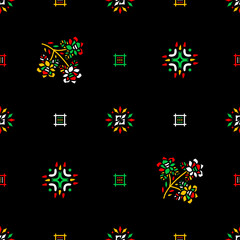 Seamless floral illustrations features intricate patterns and bold colors, perfect for enhancing digital and print designs. Ideal for use in textiles, wallpapers, packaging, and branding materials etc