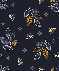 Seamless floral illustrations features intricate patterns and bold colors, perfect for enhancing digital and print designs. Ideal for use in textiles, wallpapers, packaging, and branding materials etc