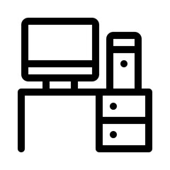computer desktop line icon