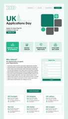 Study in the UK Landing Page or Emailer Template Design