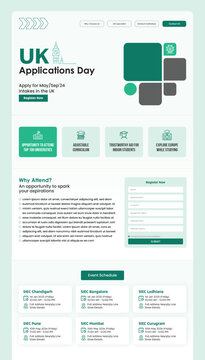 Study in the UK Landing Page or Emailer Template Design