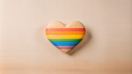 Rainbow Heart Blur: A heart-shaped blurred background filled with rainbow colors, representing love and support for the LGBTQ community.