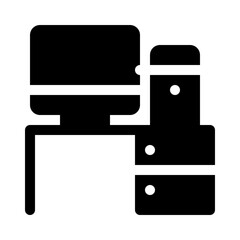 computer desktop glyph icon