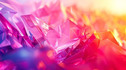 A colorful abstract background with a lot of crystals.
