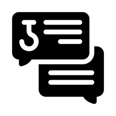 speech bubbles glyph icon