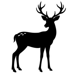 deer icon silhouette vector illustration