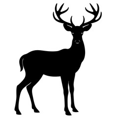 deer icon silhouette vector illustration