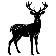 deer icon silhouette vector illustration