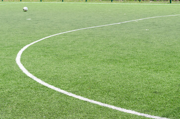 detail of the surface of a football field