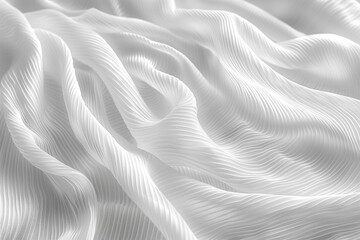 Obraz premium Close-Up of White Textured Fabric with Elegant Folds