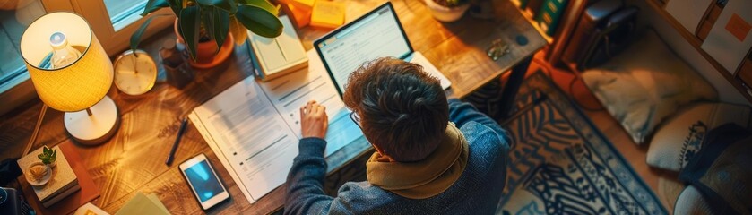Individual browsing job listings online