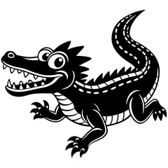 crocodile isolated on white