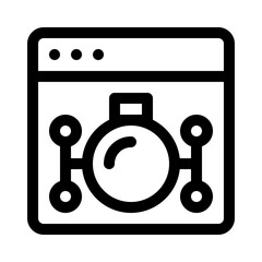 bomb line icon