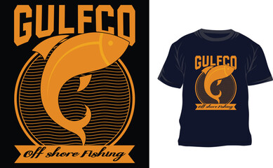 Fish vector T shirt design Creative fish catching t shirt design