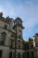 Fototapeta premium Clock tower of Dunrobin Castle, a castle on the east coast of Scotland