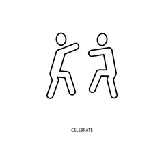 celebrate concept line icon. Simple element illustration. celebrate concept outline symbol design.