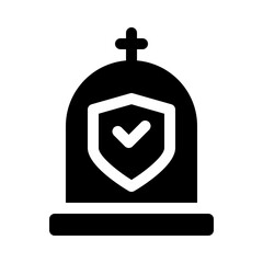 Obraz premium funeral glyph icon