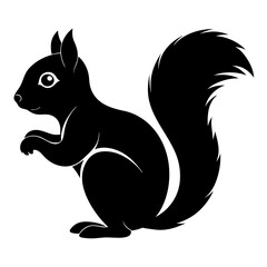 Squirrel sitting vector illustration