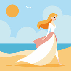 bride on the beach