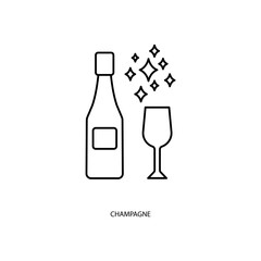 champagne concept line icon. Simple element illustration. champagne concept outline symbol design.