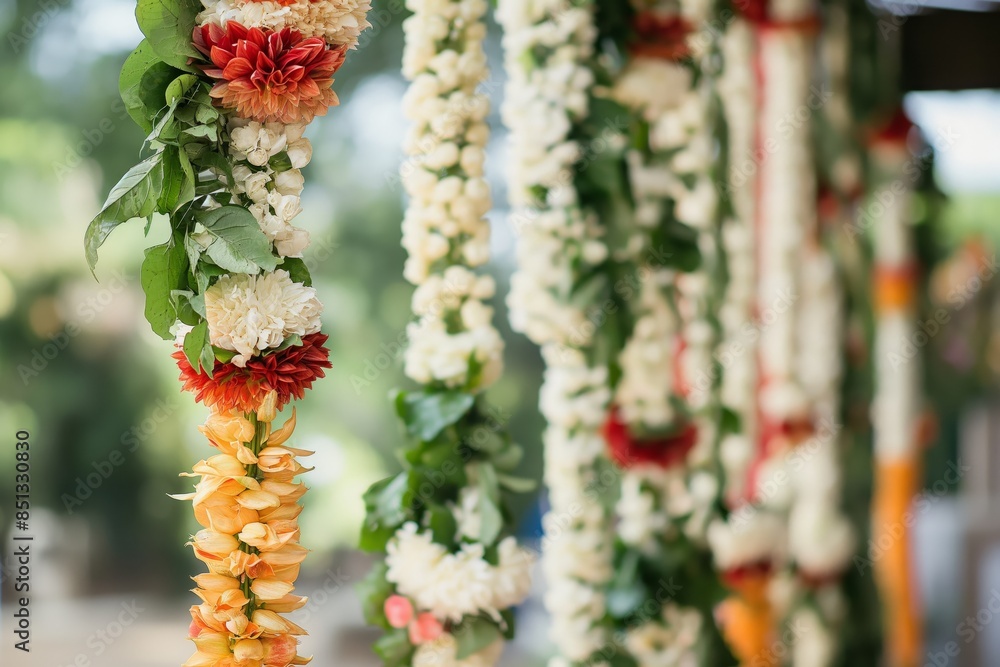 Poster a hanging flower garland