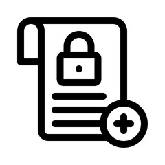 data security line icon