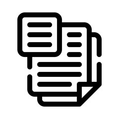 documents line icon