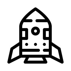 rocket line icon