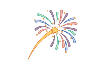 Birthday Party Flat Sticker Design