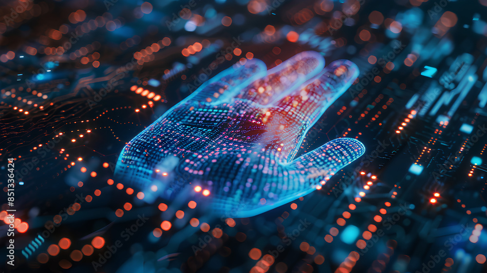 Poster cybersecurity and protecting one's digital footprint from unauthorized access and exploitation