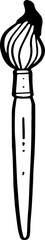 cute cartoon paintbrush drawing.