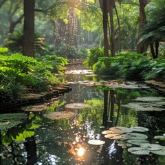 Serene Solitude in a Botanical Oasis