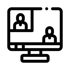 video conference line icon