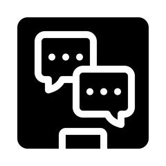 discussion glyph icon