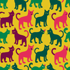 Obraz premium Background image with many cats.