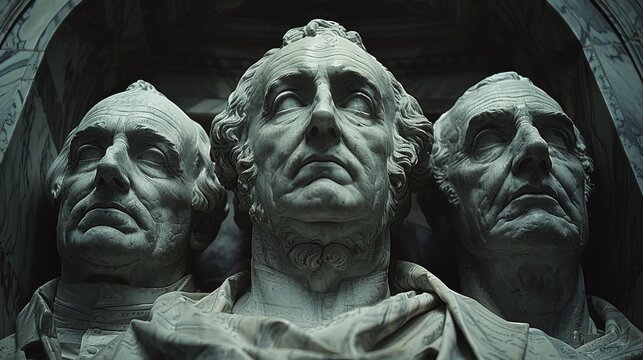 Portraits of the Founding Fathers: Stoic Visionaries in Historical Elegance