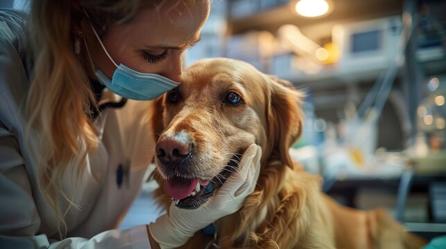 Top-notch Pet Dental Care at State-of-the-Art Clinic - Vet Providing Meticulous Service to Dog