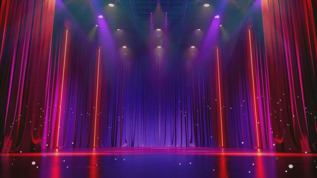 Colorful stage infinity looping animation