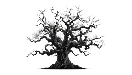 Halloween Ancient Twisted Leafless Tree