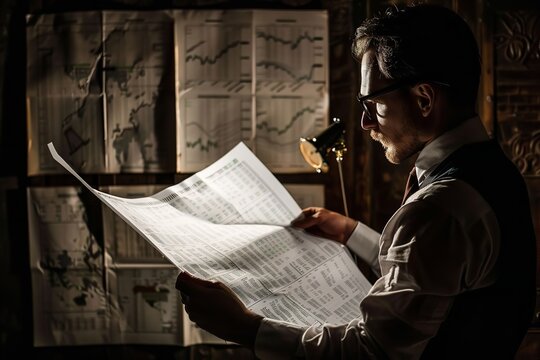 Chartists and data analysts examining market data. Generative Ai
